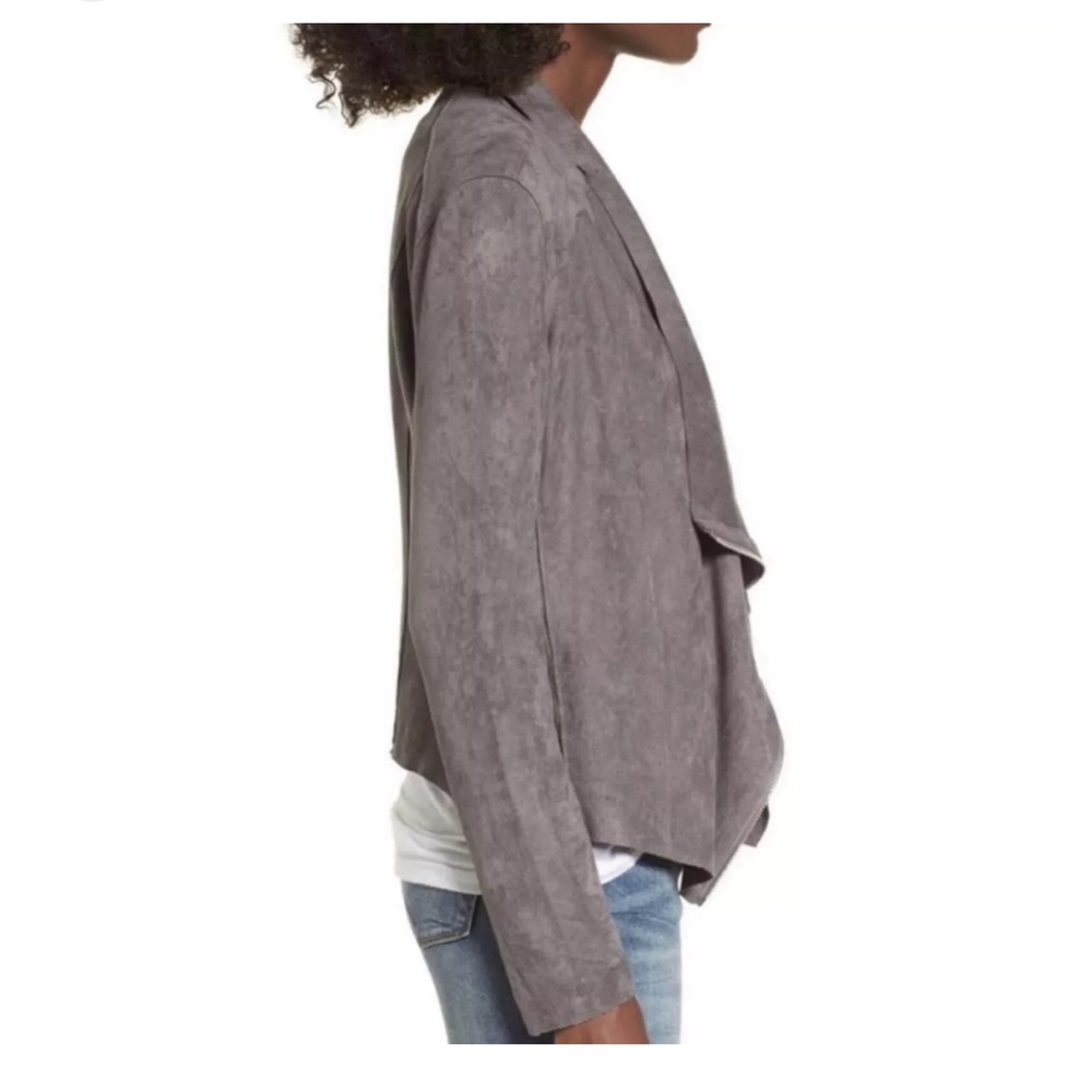 NWT BLANKNYC Faux Suede Drape front Jacket small - Picture 6 of 14